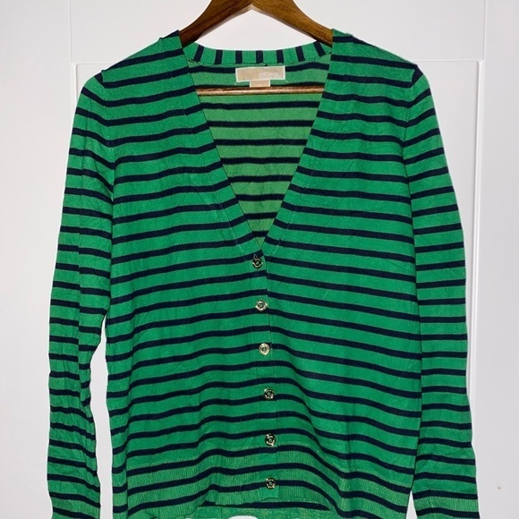 Michael Michael Kors Knit Cardigan Academia‎ Preppy School Office Work Women M - Picture 6 of 7